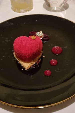 Choco ‘Mon Chéri’: 70% dark chocolate & praline, marinated cherry at Gauthier Soho in London