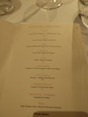 Menu at Gauthier Soho in London