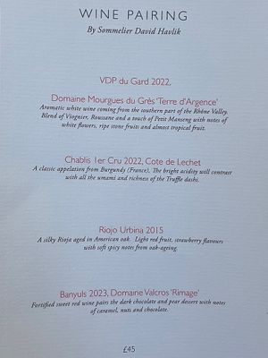 Perfect wine pairing  at Gauthier Soho in London