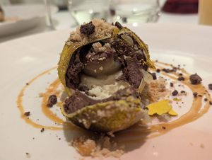 Opened dessert at Gauthier Soho in London