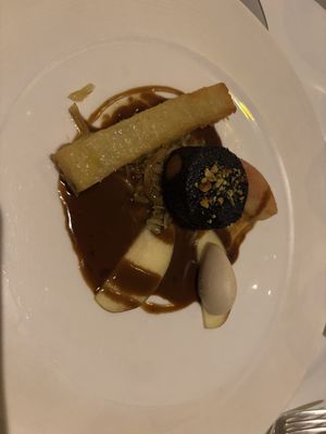 Modern black pudding plate - incredible!  at Gauthier Soho in London