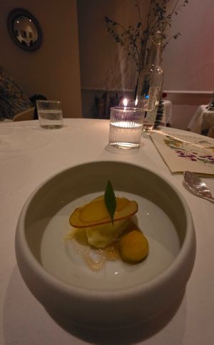 Creative use of apples at Gauthier Soho in London