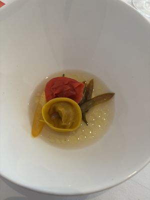 Tomato tortellinii  at Gauthier Soho in London