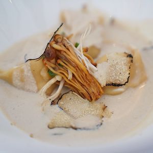 Black truffle tortellini - culinary heaven  at Gauthier Soho in London