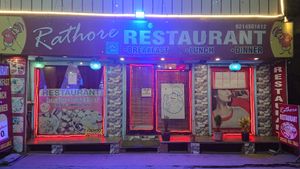 outside at Rathore Restaurant in Udaipur