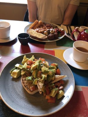 Vegan brekkie & avocado on toast.  at Corvo Lounge in Bridgend