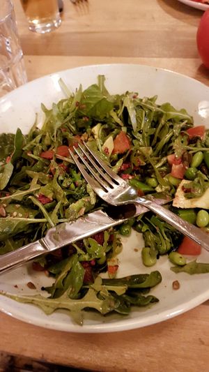 Supergreen Salad (not much hummus :/) at Corvo Lounge in Bridgend