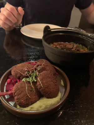 Falafel and dhal at House of the Rising Sun in Shrewsbury