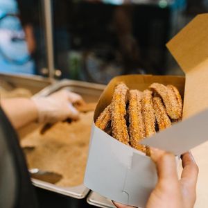 Vegan churros at Cocoa Cinnamon - Lakewood in Durham