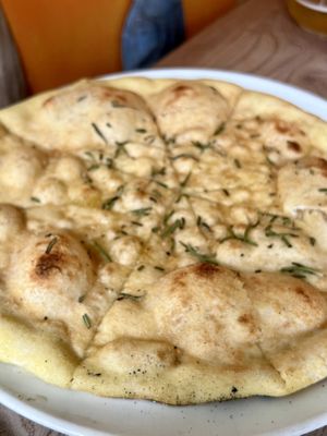 Garlic pizza bread   at Black Isle Bar and Rooms in Inverness