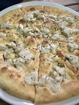 Vegan cheesy garlic pizza bread   at Black Isle Bar and Rooms in Inverness