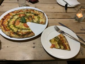 Vegan margarita pizza at Black Isle Bar and Rooms in Inverness