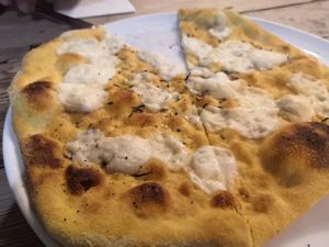 Vegan garlic cheese bread at Black Isle Bar and Rooms in Inverness