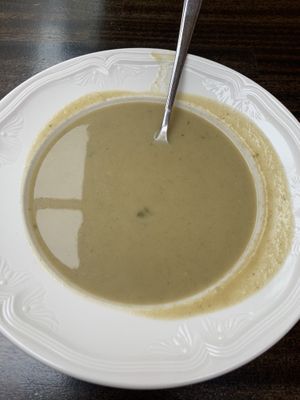 Broccoli soup (buffet) at The Settlement Center Restaurant in Borgarnes