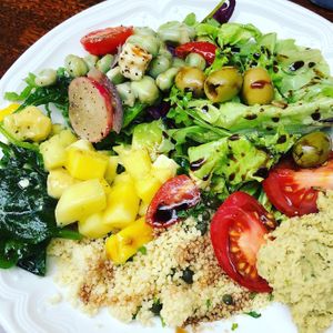 Salad buffet  at The Settlement Center Restaurant in Borgarnes