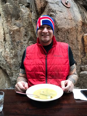 Vegan Soup at The Settlement Center Restaurant in Borgarnes