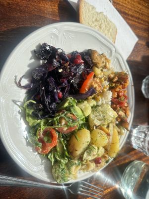 Veggie buffet is outstanding   at The Settlement Center Restaurant in Borgarnes