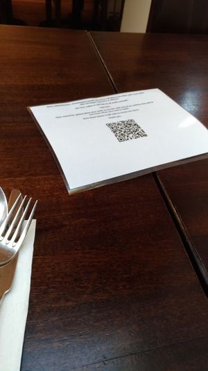 QR menu for covid safety, but I just talked to the masked servers, fluent English at The Settlement Center Restaurant in Borgarnes