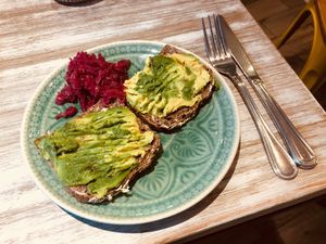 Avocado toast  at Al Grano in Santiago