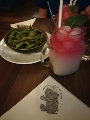 Beans and lychee sofa at Ramen Ichiraku in Perth