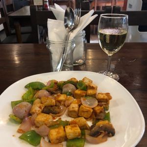 Tofu at am/pm organic cafe in Pokhara