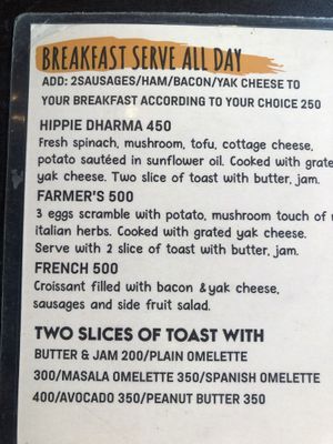 Menu  at am/pm organic cafe in Pokhara