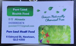contact details at Pure Land Health Food in Toowoomba