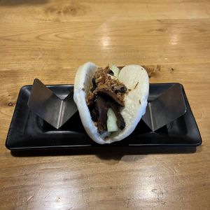 Sweet Mushroom Bao Bun  at Harajuku Izakaya Restaurant in Whistler
