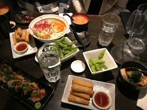 Top bowl was was OK, it was like a cold bowl (forget the name) but the sushi is amazing and so are the rolls at Harajuku Izakaya Restaurant in Whistler