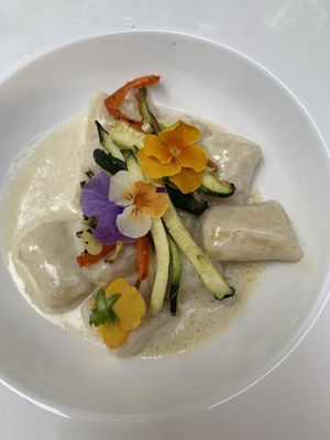 Gnocchis with tasty creamy sauce  at Gaudi&Naan in Ljubljana