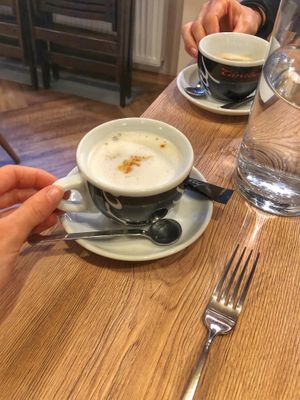 Rice milk coffee  at Gaudi&Naan in Ljubljana