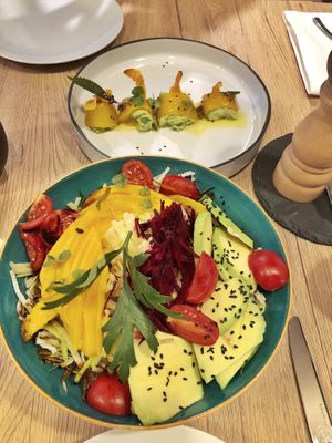 Starter salad was incredible!  at Gaudi&Naan in Ljubljana