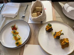 Vegan tris & smoked rolls  at Gaudi&Naan in Ljubljana