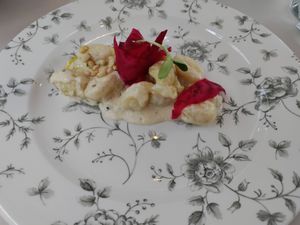 Tasting menu starter #2, gnocchi at Gaudi&Naan in Ljubljana