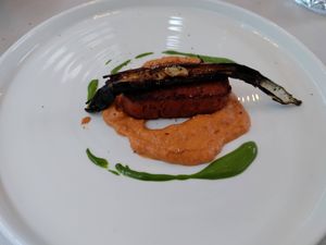 Tasting menu main #1, house seitan at Gaudi&Naan in Ljubljana