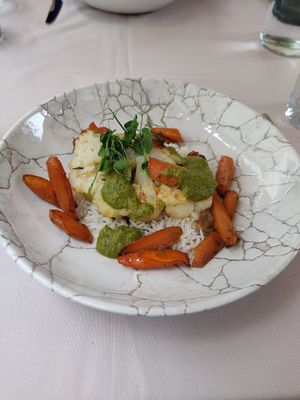 Cauliflower steak daily lunch special at Gaudi&Naan in Ljubljana