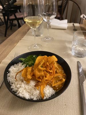 Chickpea curry  at Gaudi&Naan in Ljubljana