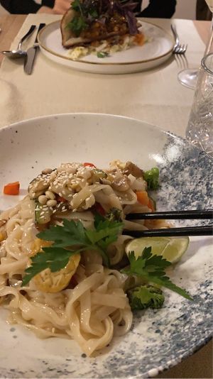 pad thai, lentil pancake at Gaudi&Naan in Ljubljana