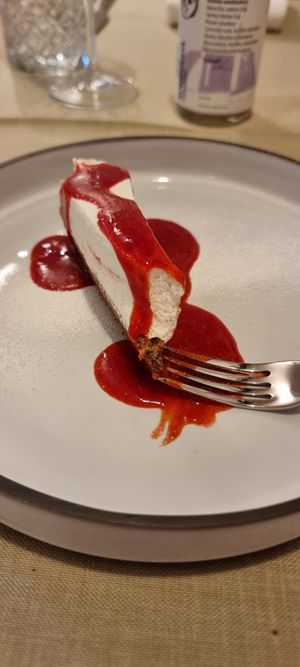 Cheese cake at Gaudi&Naan in Ljubljana