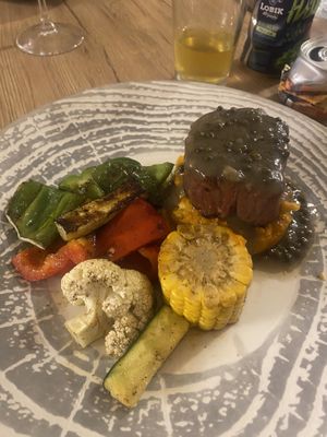 Juicy Marbles pepper steak  at Gaudi&Naan in Ljubljana