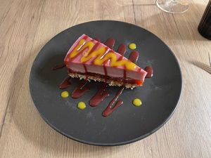 Cashew cheesecake  at Gaudi&Naan in Ljubljana