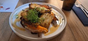 Lunch menu - main (baked tofu and sweet potato) at Gaudi&Naan in Ljubljana