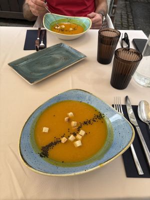 Pumpkin soup  at Gaudi&Naan in Ljubljana