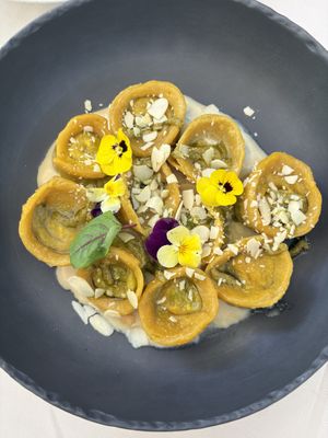 Vegan tortelli; mind-blowing  at Gaudi&Naan in Ljubljana