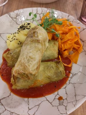 Cabbage rolls at Gaudi&Naan in Ljubljana