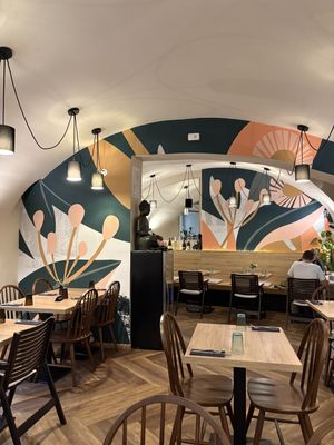 Cute interior  at Gaudi&Naan in Ljubljana