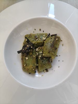 Gnocchis de espinacas at Gaudi&Naan in Ljubljana