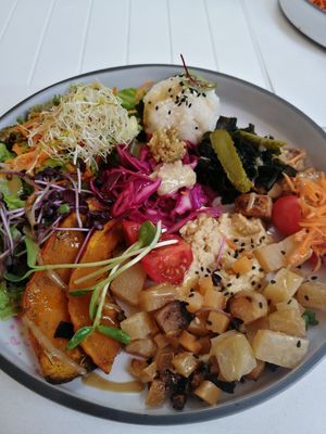 Very delicious main dish very colorful and tasty at Gaudi&Naan in Ljubljana