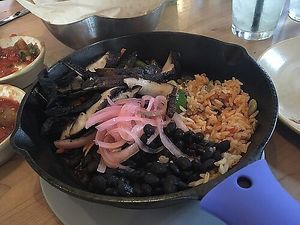 Portobello mushroom fajitas- no dairy at Cactus - Alki Beach in Seattle