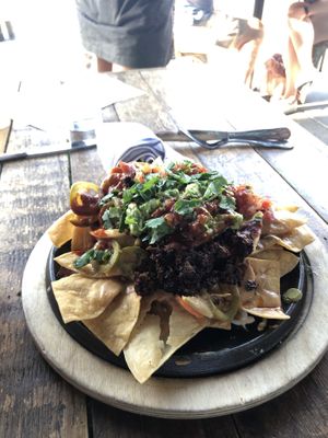 Vegan nachos with chorizo at Pablo y Pablo in Seattle